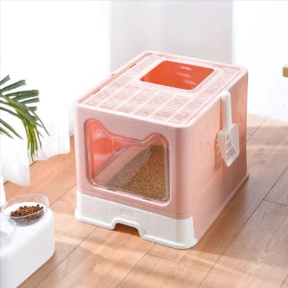 Foldable Enclosed Cat Litter Box